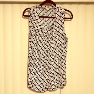 Black and white dressy tank